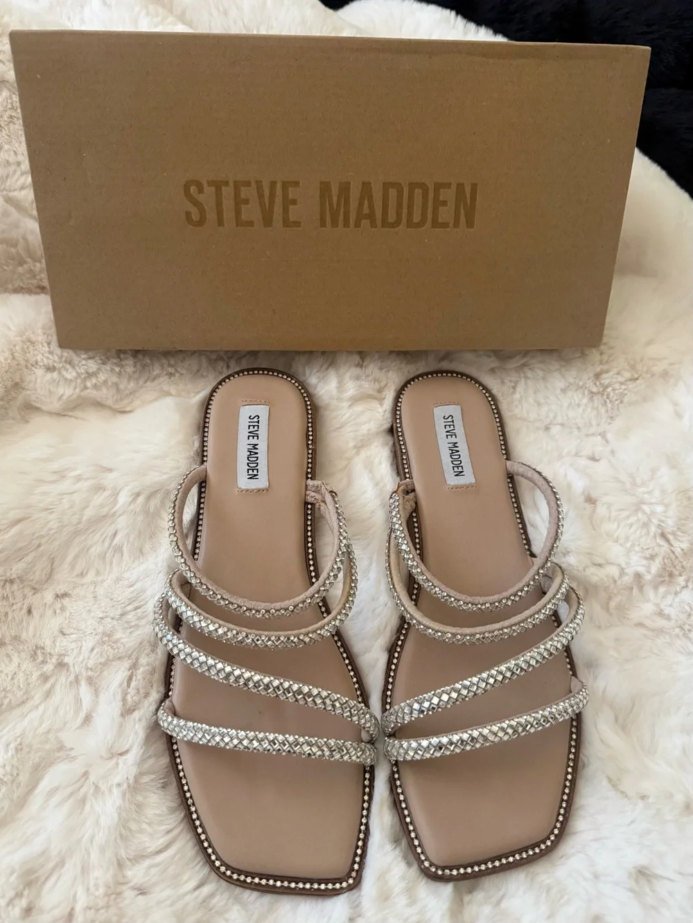 Steve Madden Starie Rhinestone Sandals Size 9.5